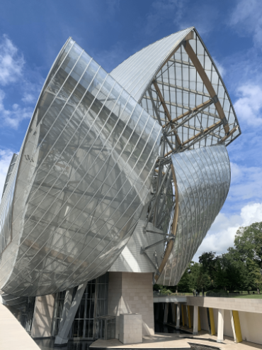 A glass structure.