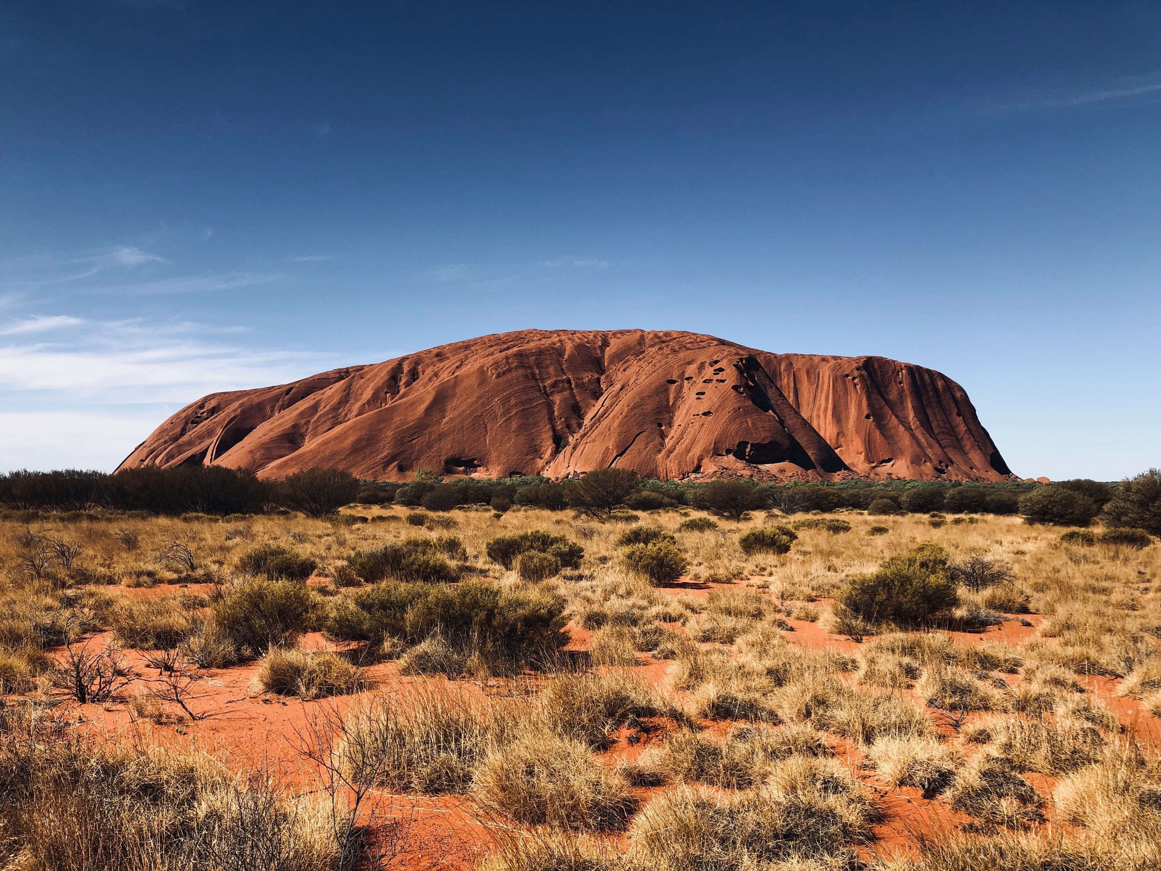 view of Uluru/Ayers Rock in the Australian Outback