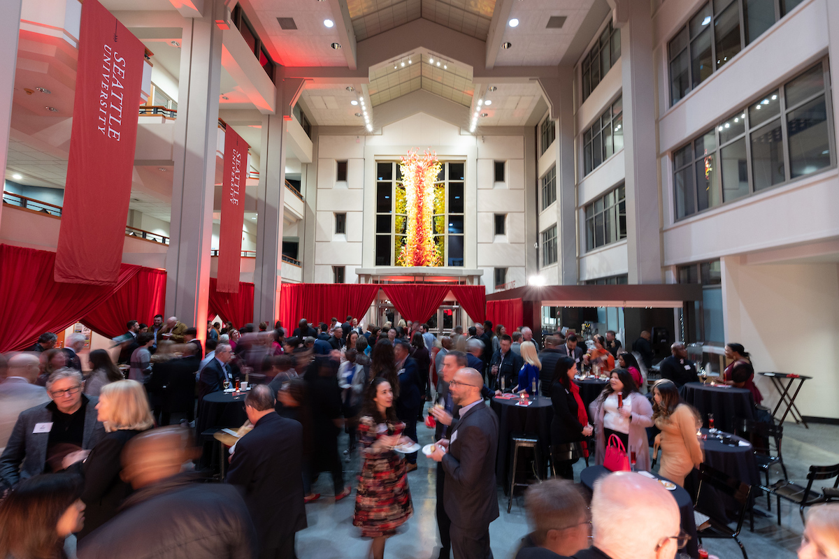 Alumni gathered in Albers Building