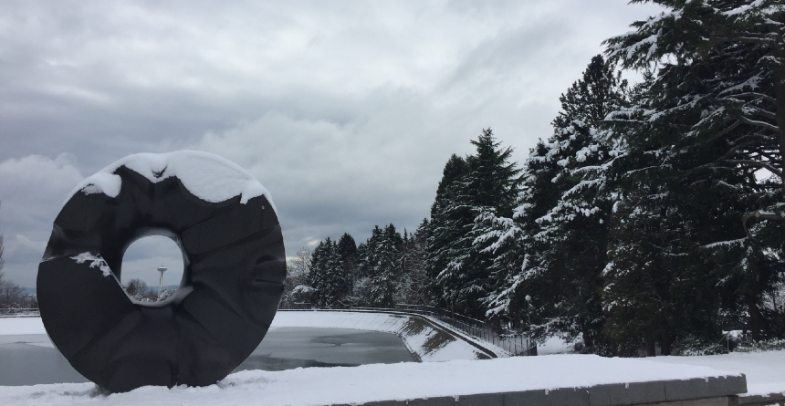 Seattle's Volunteer Park in the snow