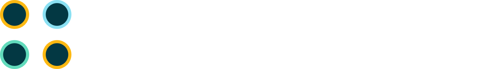 Four connected circles representing a group of four working together
