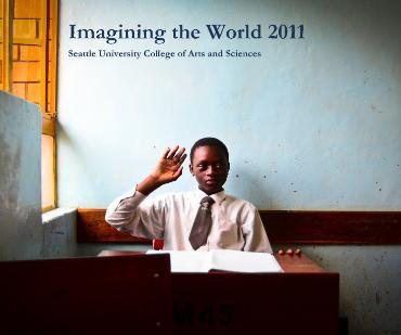 Book cover with young boy in shirt and tie raising his hand