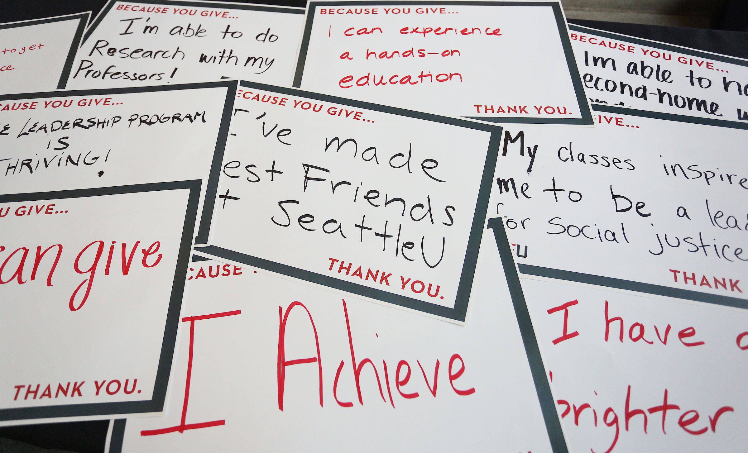a multitude of handwritten notes about what's possible when you give