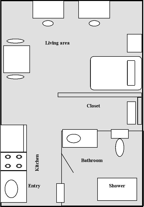 studio double floor plan