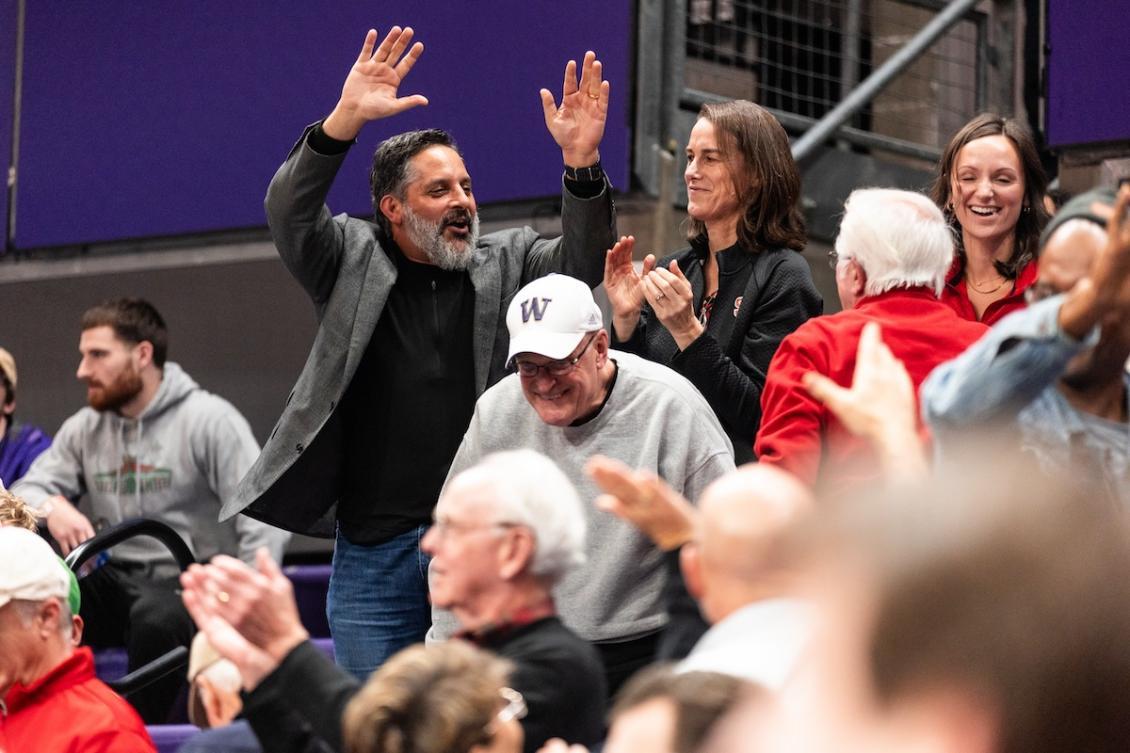 President Penalver at UW SU game