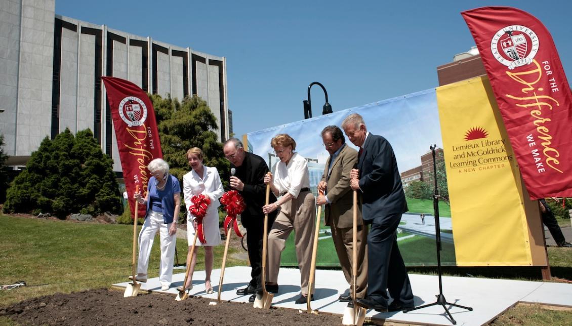 Ann Wyckoff at groundbreaking