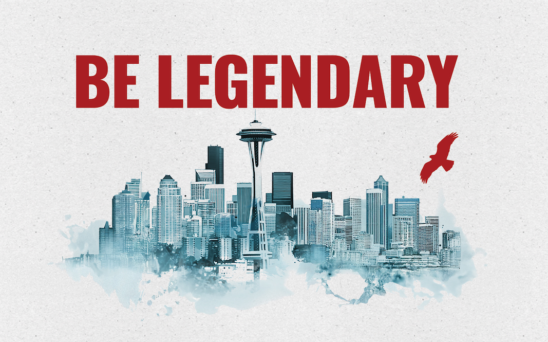 Be Legendary graphic with text