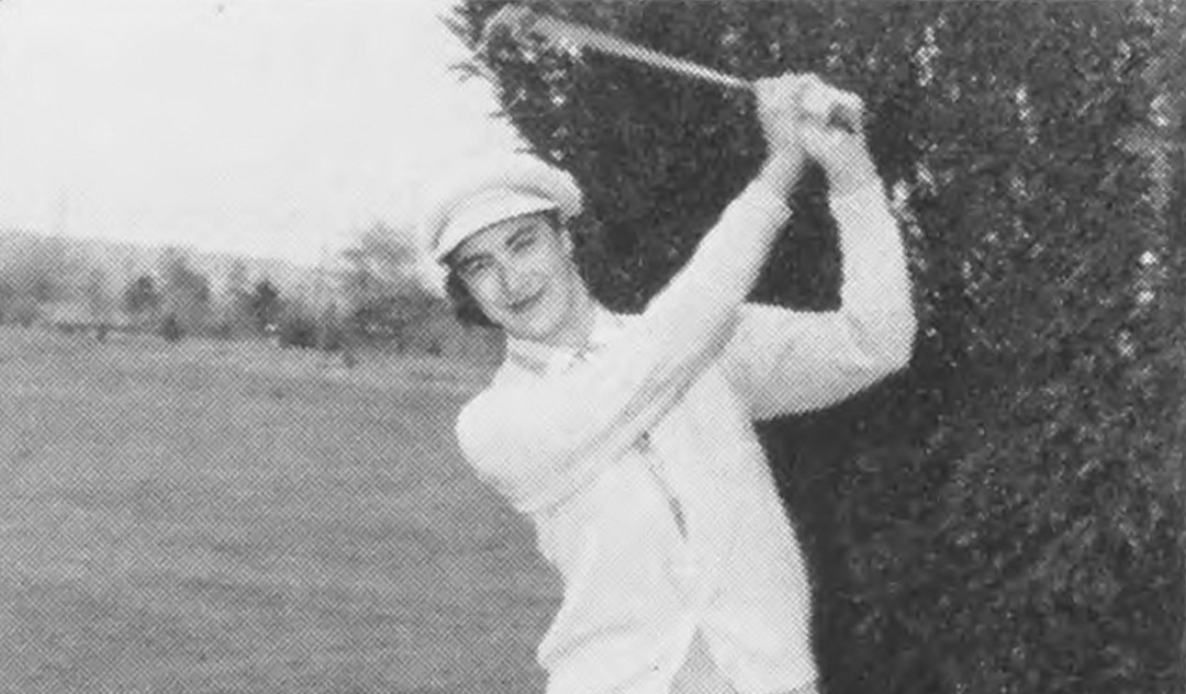 A photo of Pat Lesser Harbottle playing golf
