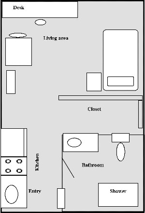 Murphy studio apartment