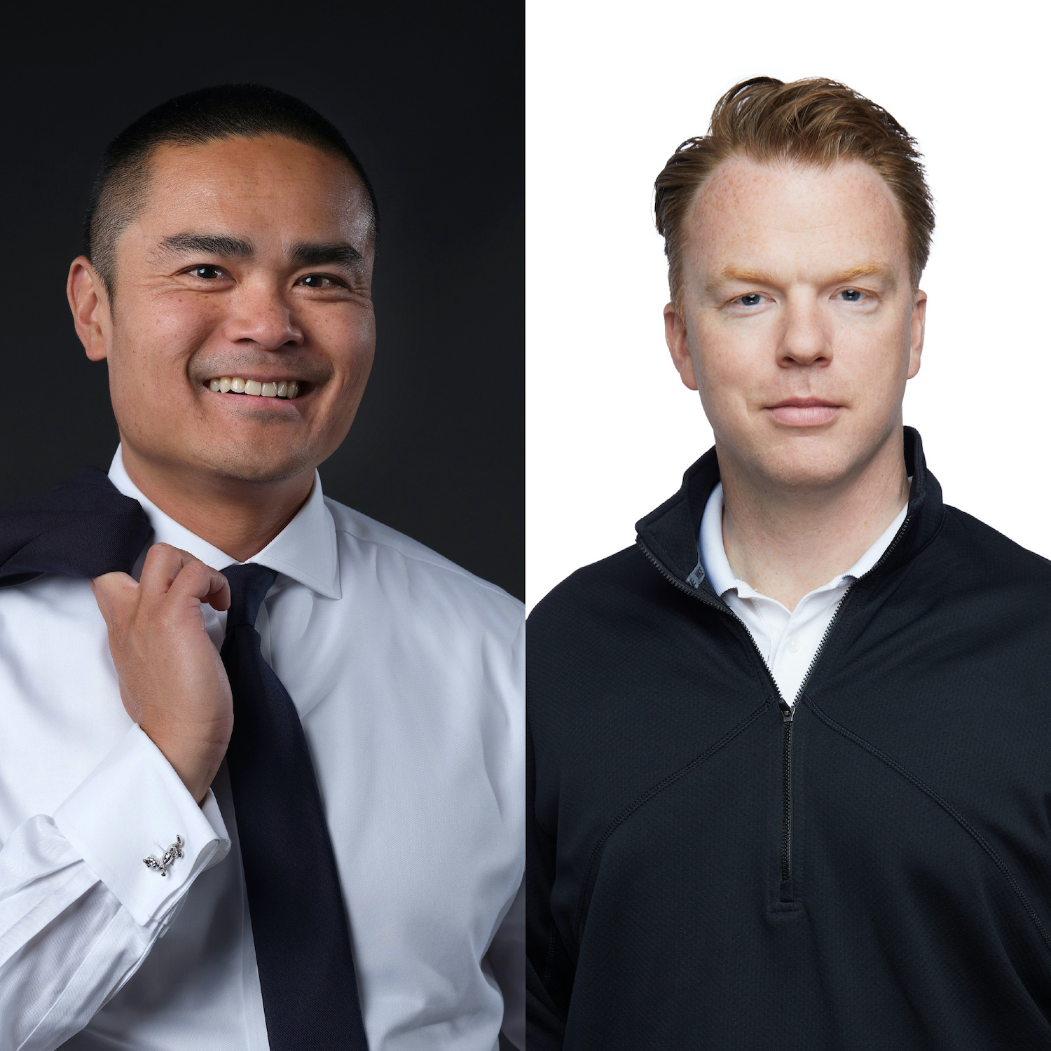 Headshots of Chris Canlas, ’00, and Rob Nielsen, ’07.