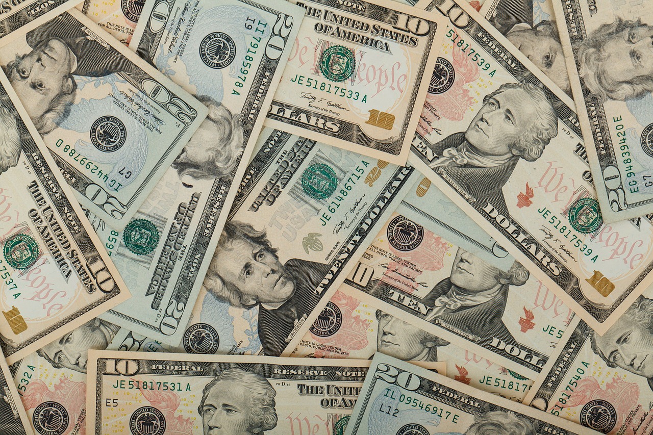A pile of U.S.Dollars