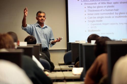 Madhu Rao teaching a class in 2011.