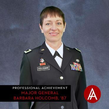Professional Achievement Award: Major General Barbara Holcomb, '87