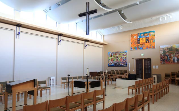 Interior of the Ecumenical chapel at Seattle University