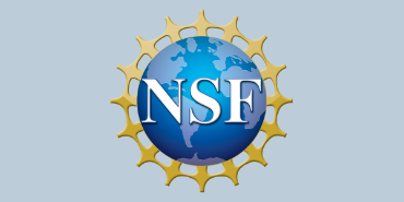 The National Science Foundation Logo on a blue background