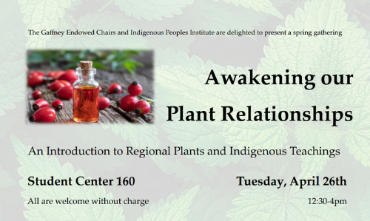 Indigenous Plant & Food Traditions flyer