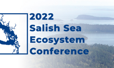 2022 Salish Sea Ecosystem Conference Logo over a photo of the Salish Sea