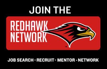 an illustration of a redhawk and text for the Redhawk Network 