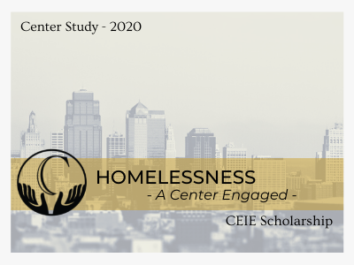 HOMELESSNESS A Center Engaged Boxed with cityscape in background