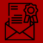 Illustration of award letter coming out of an envelope
