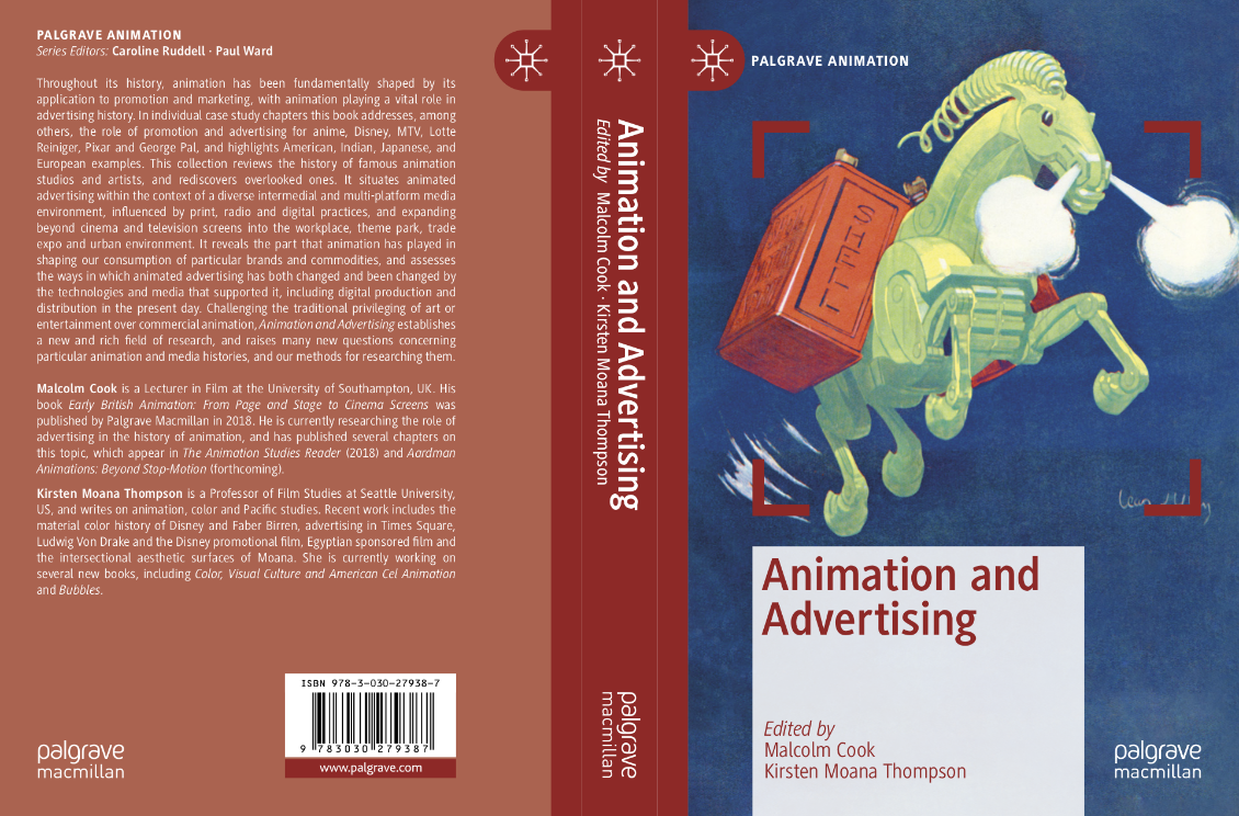 Cover of Kirsten Thompson and Malcolm Cook's Book Animation and Advertising