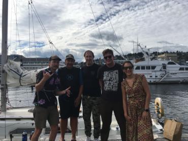 Film Faculty members on celebratory sailing trip