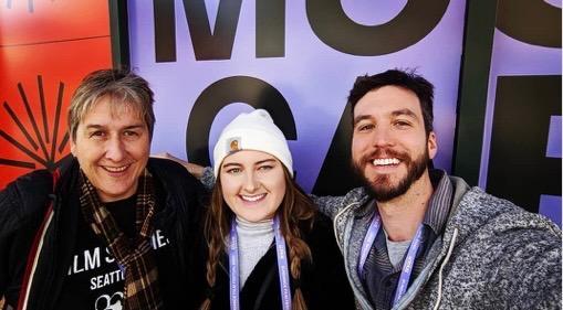 From Left to Right: Dr. Thompson, Alum Sydney, and Dr. Johnston at Sundance 2020