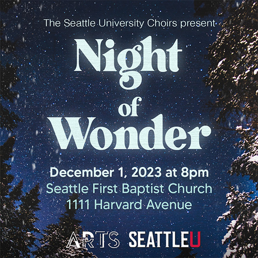Night of Wonder poster | Seattle First Baptist Church | Friday, December 1, 2023 at 8 p.m.