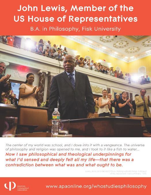 APA poster of John Lewis and his philosophy degree