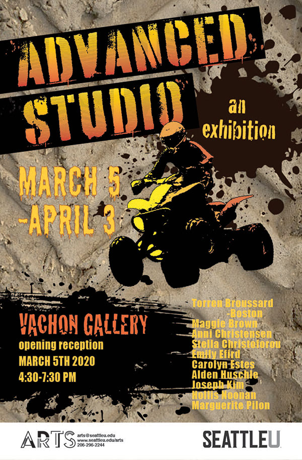 Image of the 2020 Advanced Studio exhibition promotional poster