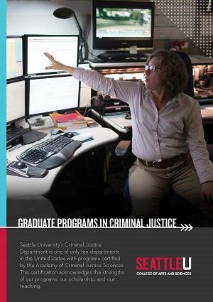 Image of cover of the brochure with a photo of a woman pointing at computer screens