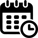 icon of a calendar and clock