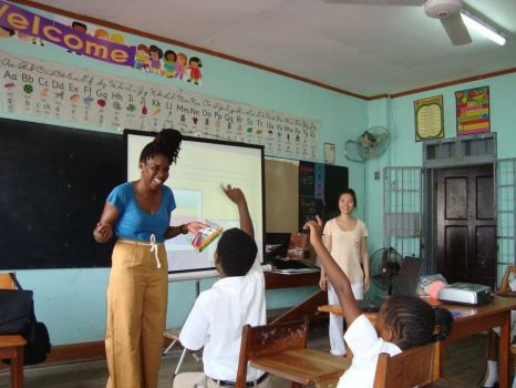 Classroom with students and educator
