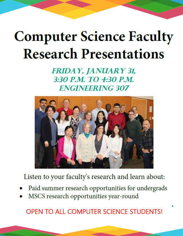 Computer Science Faculty Research Presentations