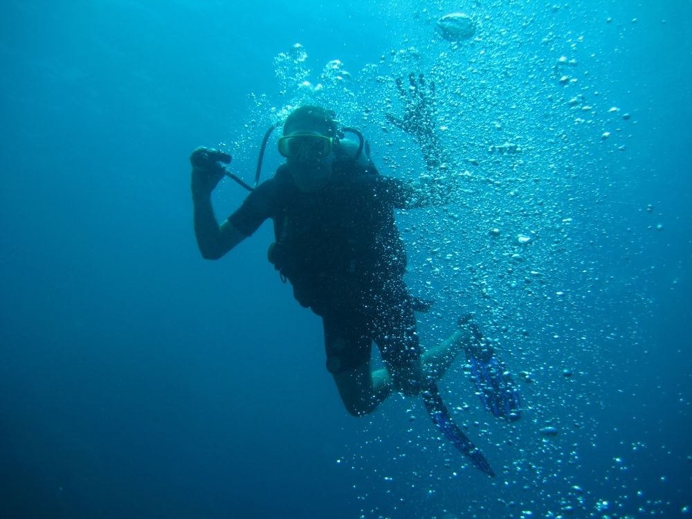 Student scuba diving in Thailand