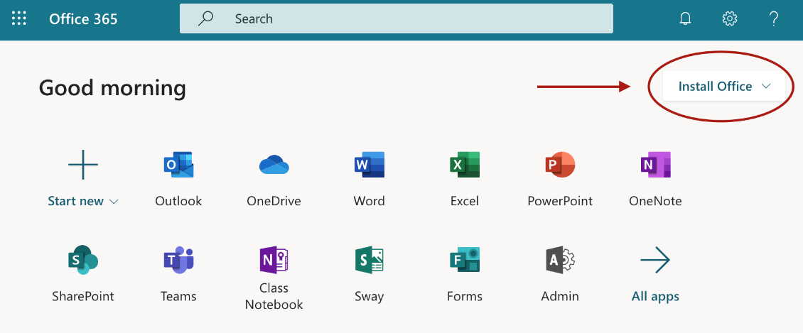 screenshot of the Microsoft Portal