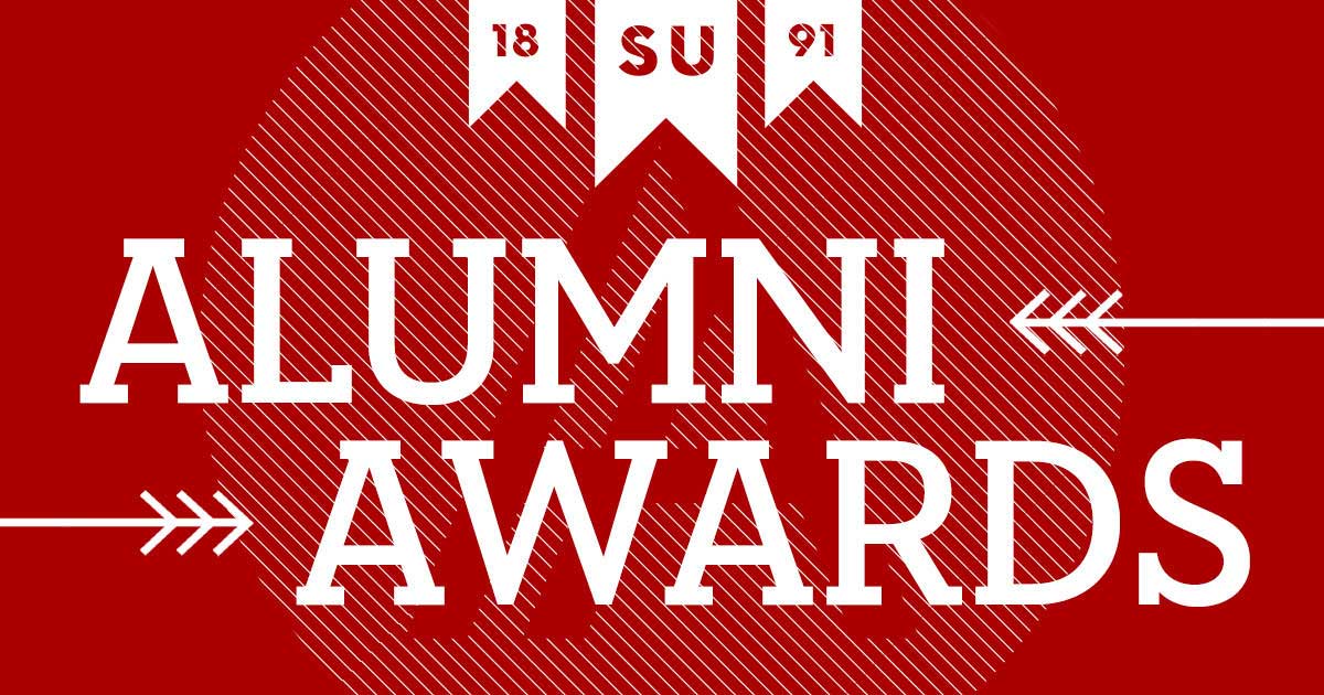 Graphic with the logo of the Alumni Awards.