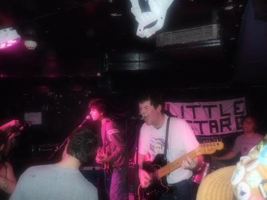 band playing in an English pub