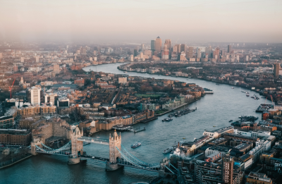 city view of Thames River and Tower Bridge