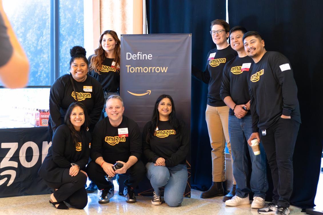 Amazon representatives and alumni connect with students at the Albers Business and Engineering Career Fair.