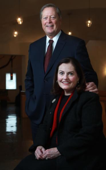 Jan, '70, and Jim Dwyer, '69 Alumni of the Year