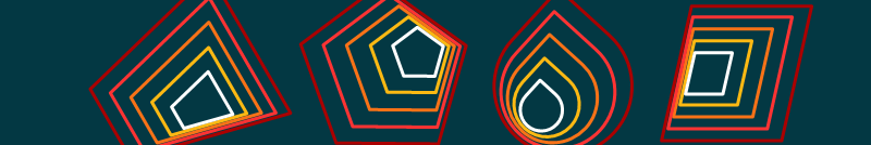 Image of concentric images in warm colors