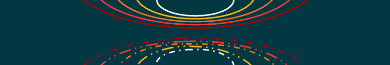 Abstract image showing a series of curves and their reflection