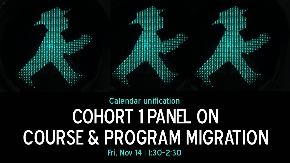 Image of three green figures from pedestrian crossings, all facing the right