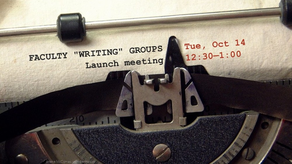 Old typewriter showing text saying 
