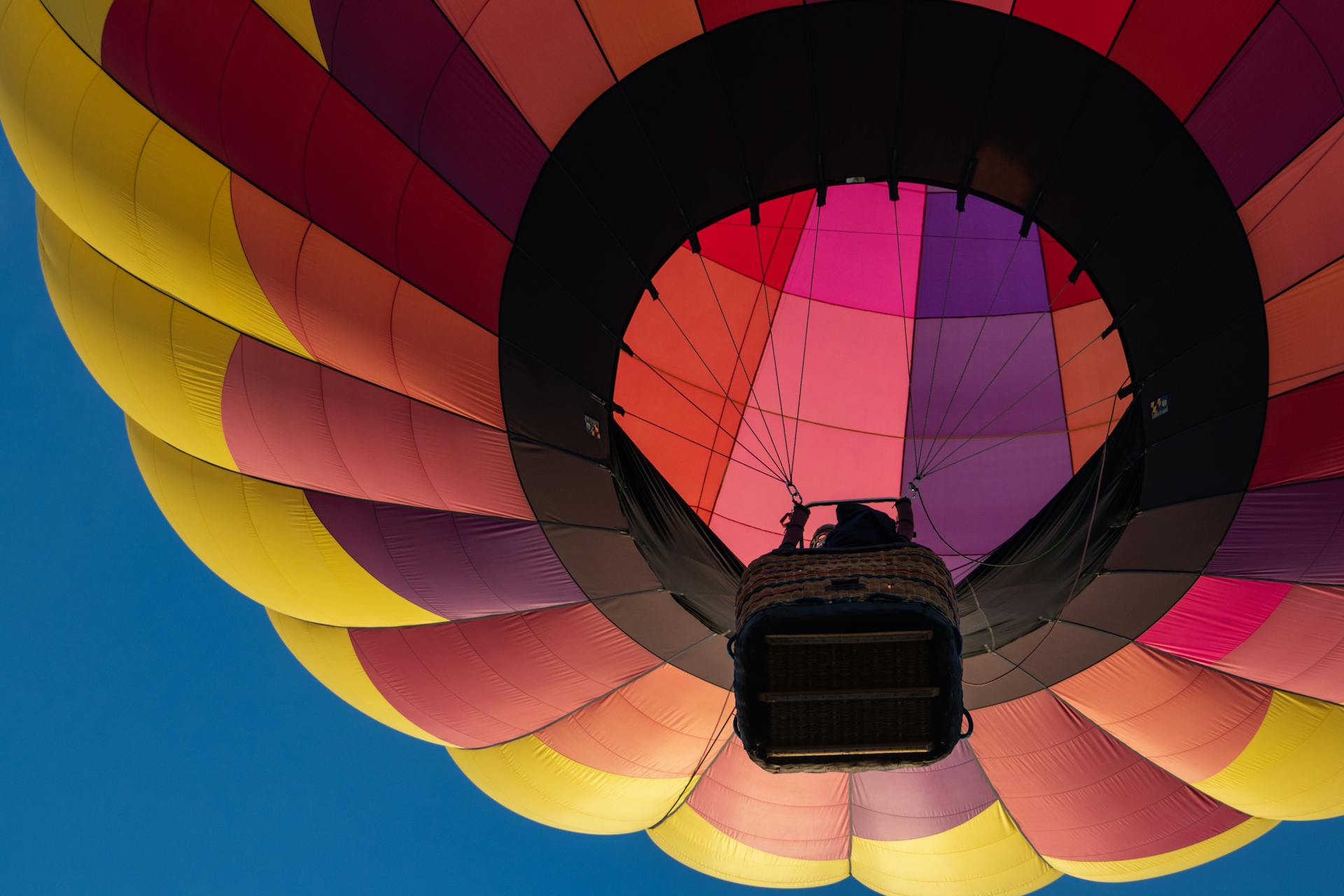 Hot air balloon from below