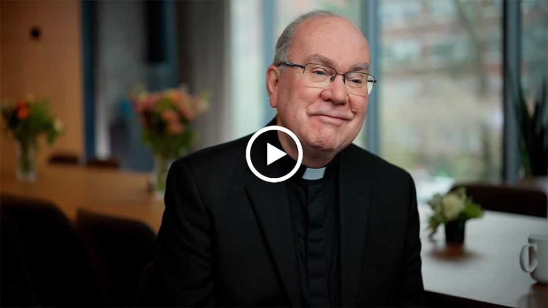 Father Steve video with play button