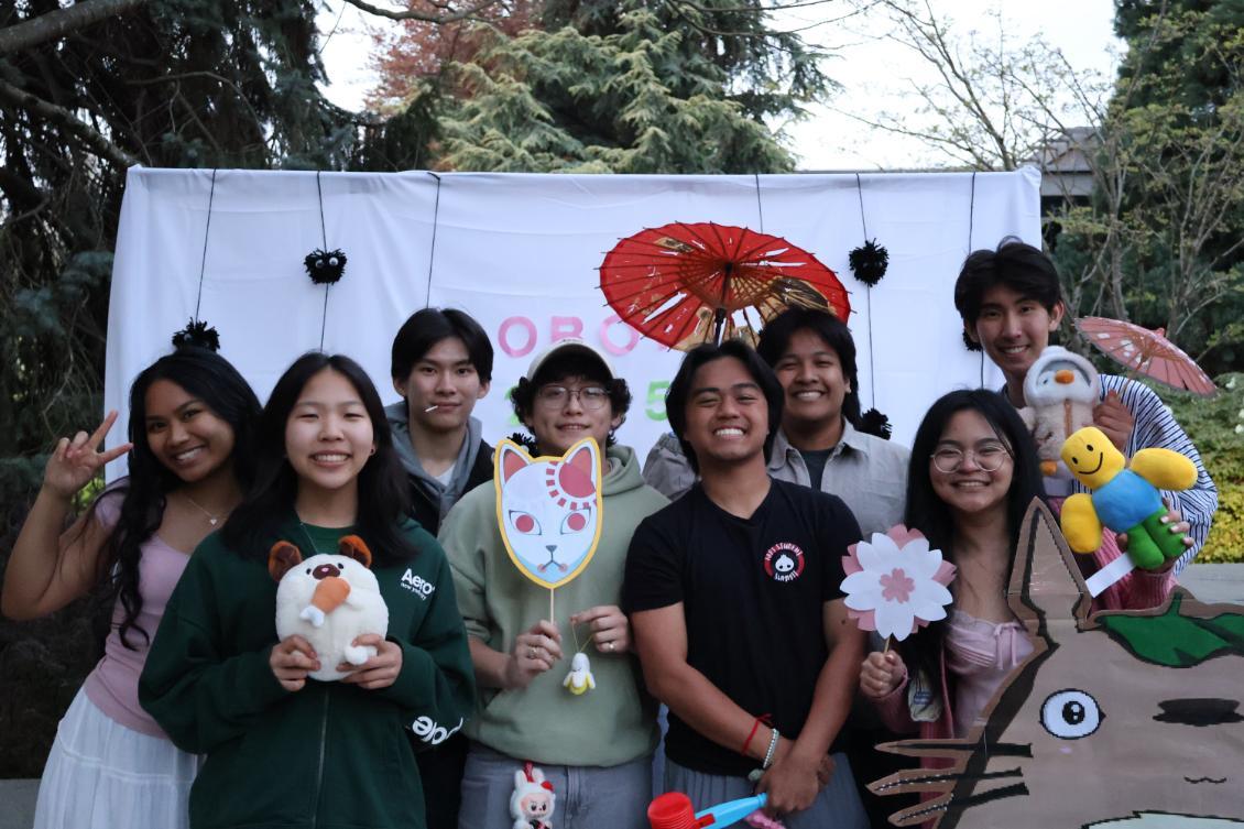 Obon festival students group photo use