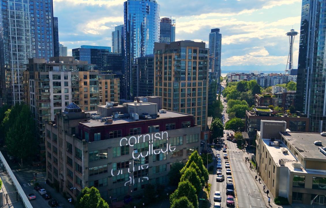 A Photo of a Cornish building downtown Seattle