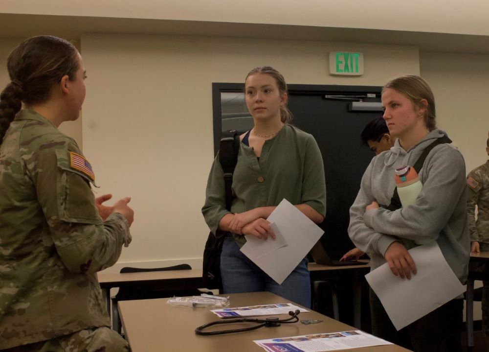 Uniformed Cadet w/ 2 new Cadets regular clothes